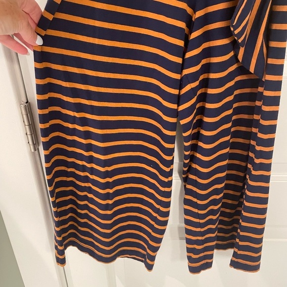 Old Navy Striped Navy and Orange Jumpsuit with tie, XS Petite - Picture 5 of 7